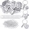 259 Pieces Inspirational Motivational Keychains Charms Bulk Inspirational Words Charms with Open Jump Key Rings for Various DIY Necklaces, Bracelets